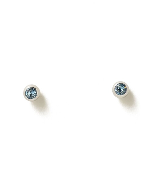 Ray BEAMS(レイビームス)の「クリスタル フクリン ピアス(ピアス(両耳用)・レディース・サックスブルー/その他・ONE SIZE)」の3枚目の写真