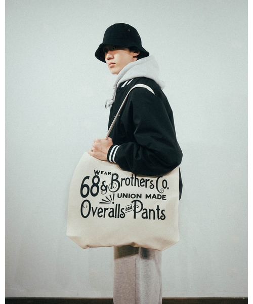 68&brothers（シックスティエイトアンドブラザーズ）の「Tote Bag "O&P"（トートバッグ・メンズ・ナチュラル・X-LARGE）」の5枚目の写真