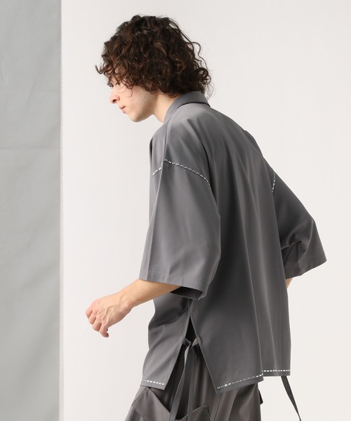 HARE(ハレ)の「【SET UP対応】シルバーパーツスキッパーボウタイシャツ(HARE)(シャツ/ブラウス・メンズ・グレー/ブラック/ホワイト・FREE)」の16枚目の写真