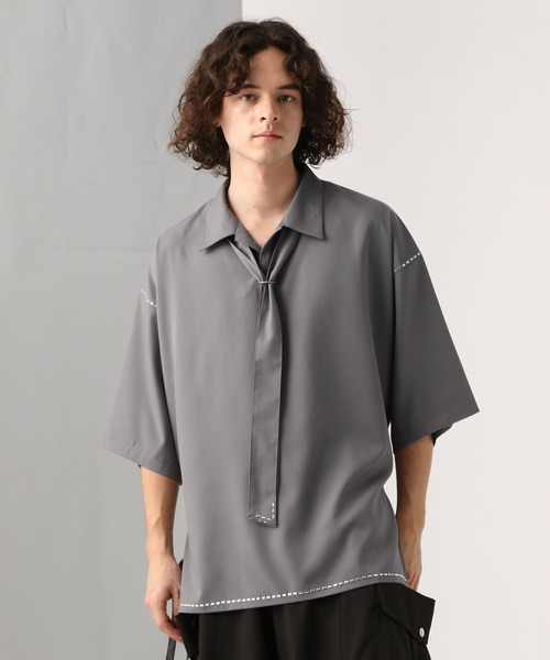 HARE ハレ 【SET UP対応】シルバーパーツスキッパーボウタイシャツ HARE（ハレ）の「【SET UP対応】シルバーパーツスキッパー