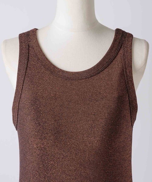 Glitter tank top / カップ付きグリッタータンクトップ（タンク