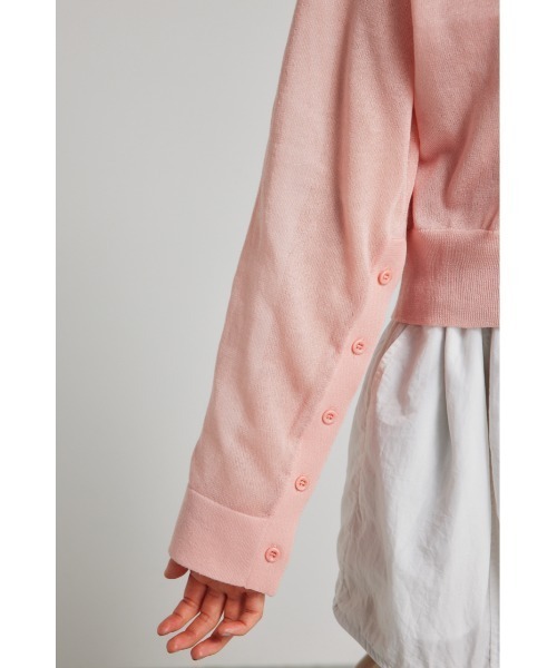 rienda（リエンダ）の「2WAYスリットデザインニットカーデ 春服 夏服 シアートップス（カーディガン/ボレロ・レディース・ホワイト/ブラック/オレンジ系その他・FREE）」の12枚目の写真