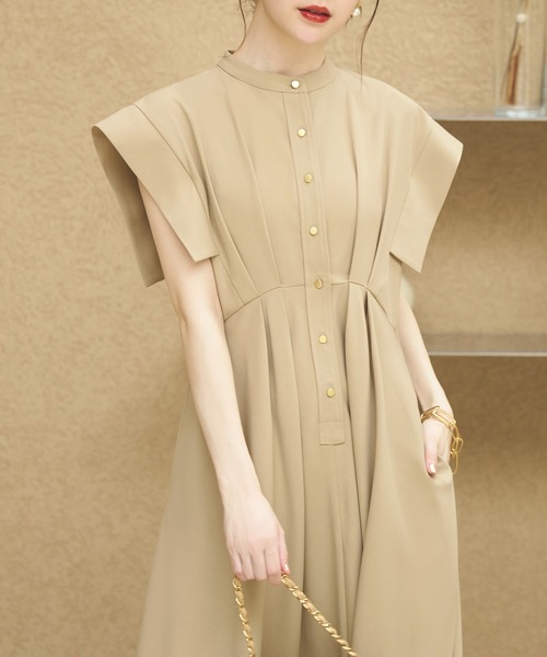 RUIRUE BOUTIQUE（ルイルエブティック）の「洗えるメタル釦フレンチシャツロング丈ワンピース  リゾート（ワンピース・レディース・ブラック/グレイッシュベージュ/ネイビー・3L/LL/L/M/S）」の16枚目の写真