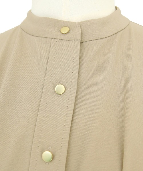 RUIRUE BOUTIQUE（ルイルエブティック）の「洗えるメタル釦フレンチシャツロング丈ワンピース  リゾート（ワンピース・レディース・ブラック/グレイッシュベージュ/ネイビー・3L/LL/L/M/S）」の20枚目の写真
