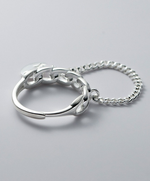 SILVER BULLET（シルバーバレット）の「『SBLTR』ユニセックス チェーンデザインリング（リング・レディース・シルバー・FREE）」の5枚目の写真