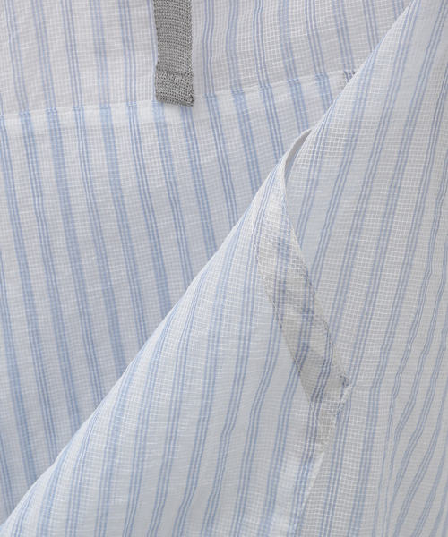 EDIFICE LA BOUCLE（エディフィスラブークル）の「迷迭香 (マンネンロウ) for BOUCLE 別注 ストライプメッシュパーカ（パーカー・メンズ・サックスブルー/ホワイト・FREE）」の19枚目の写真