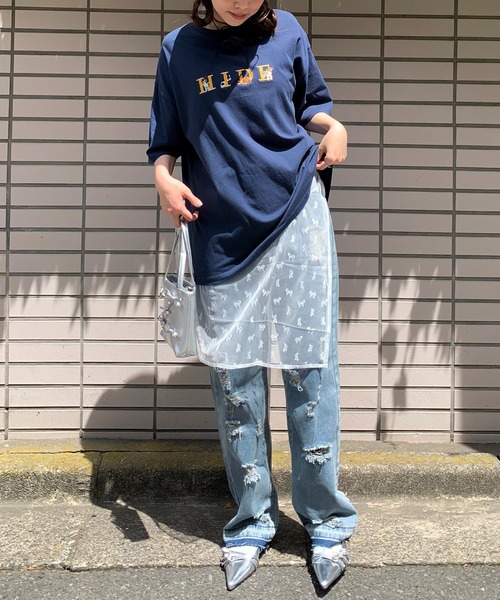 Teem Store(チームストア)の「ワンポイントサガラ刺繍Tシャツ(Tシャツ/カットソー・レディース・その他1/その他2/その他3/オレンジ/グリーン/ネイビー/レッド/その他4/ブラック・M/L)」の4枚目の写真