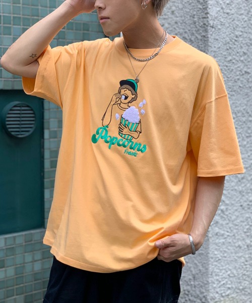 Teem Store(チームストア)の「ワンポイントサガラ刺繍Tシャツ(Tシャツ/カットソー・レディース・その他1/その他2/その他3/オレンジ/グリーン/ネイビー/レッド/その他4/ブラック・M/L)」の2枚目の写真