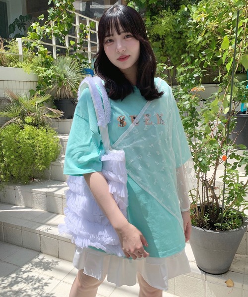 Teem Store(チームストア)の「ワンポイントサガラ刺繍Tシャツ(Tシャツ/カットソー・レディース・その他1/その他2/その他3/オレンジ/グリーン/ネイビー/レッド/その他4/ブラック・M/L)」の1枚目の写真