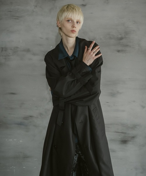 CASPER JOHN（キャスパージョン）の「Pin head over coat/ピンヘッドオーバーコート（その他アウター・メンズ・ブラック/ブラウン・LARGE/MEDIUM/SMALL/X-SMALL）」の10枚目の写真