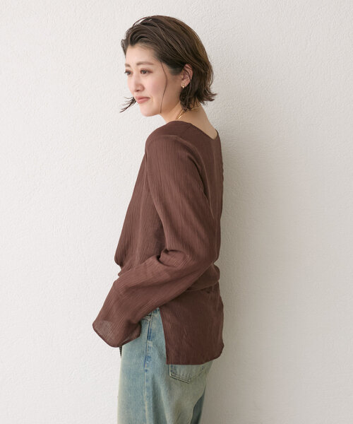 新品✨リヴドロワ　24SS　MONN×SHIHO　ヨウリュウブラウス　アイボリー MONN×SHIHO】ヨウリュウブラウス | RIVE DROITE(リヴドロワ