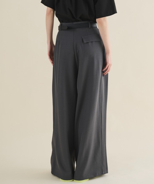 MERLOT（メルロー）の「フロントタックワイドスラックス（スラックス・レディース・ブラック/チャコールグレー・FREE/MEDIUM）」の19枚目の写真