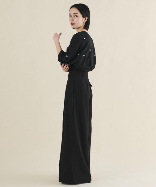 MERLOT（メルロー）の「フロントタックワイドスラックス（スラックス・レディース・ブラック/チャコールグレー・FREE/MEDIUM）」の12枚目の写真