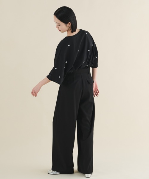 MERLOT（メルロー）の「フロントタックワイドスラックス（スラックス・レディース・ブラック/チャコールグレー・FREE/MEDIUM）」の14枚目の写真