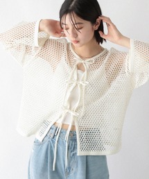 RAGEBLUE | メッシュニット/リボンカーディガン(カーディガン/ボレロ)