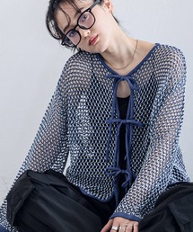 RAGEBLUE | メッシュニット/リボンカーディガン(カーディガン/ボレロ)