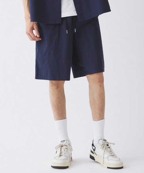 417 EDIFICE（フォーワンセブンエディフィス）の「【ZOZO限定】Seersucker utility shorts / シアサッカーユーティリティショーツ（その他パンツ・メンズ・ブラック/ネイビー/ベージュ/チャコール・XL/L/M/S/XS）」の4枚目の写真