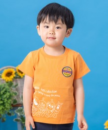 裾ボーダー切替Tシャツ