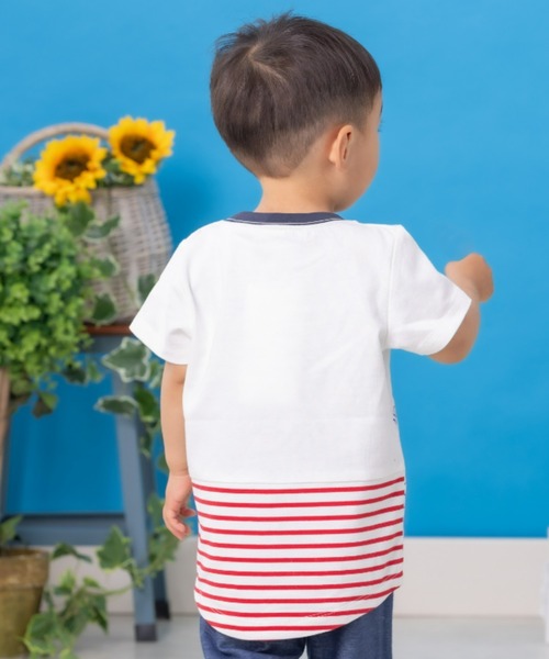 ANPANMAN KIDS COLLECTION（アンパンマンキッズコレクション）の「裾ボーダー切替Tシャツ（Tシャツ/カットソー・キッズ・オフホワイト/オレンジ・80ｃｍ/120cm/100cm/110cm/90cm）」の8枚目の写真
