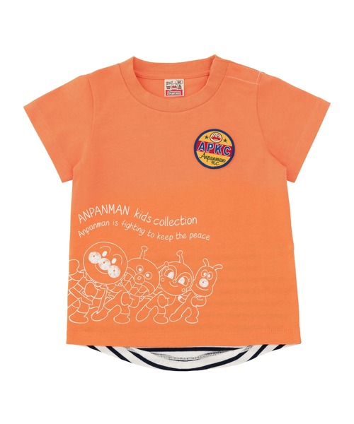 ANPANMAN KIDS COLLECTION（アンパンマンキッズコレクション）の「裾ボーダー切替Tシャツ（Tシャツ/カットソー・キッズ・オフホワイト/オレンジ・80ｃｍ/120cm/100cm/110cm/90cm）」の5枚目の写真