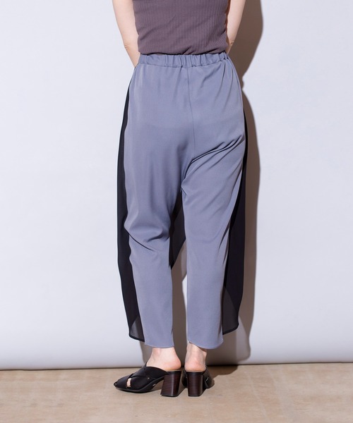 OSMOSIS（オズモーシス）の「シフォンレイヤードパンツ（その他パンツ・レディース・ブルーグレー/ブラック・ONE SIZE）」の16枚目の写真
