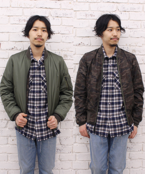 Alpha Industries（アルファインダストリーズ）の「【Ciaopanic】×【ALPHA/アルファ】 別注　リバーシブルMA-1（ミリタリージャケット・メンズ・オリーブ/ネイビー/ブラック・SMALL/MEDIUM/LARGE）」の3枚目の写真