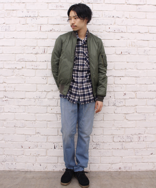 Alpha Industries（アルファインダストリーズ）の「【Ciaopanic】×【ALPHA/アルファ】 別注　リバーシブルMA-1（ミリタリージャケット・メンズ・オリーブ/ネイビー/ブラック・SMALL/MEDIUM/LARGE）」の7枚目の写真