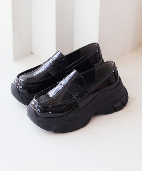 VIVIAN(ヴィヴィアン)の「厚底スニーカーローファー(ローファー・レディース・シルバー/ブラック系その他2/ブラック系その他/ブラウン系その他4・L/LL/S/M)」の5枚目の写真