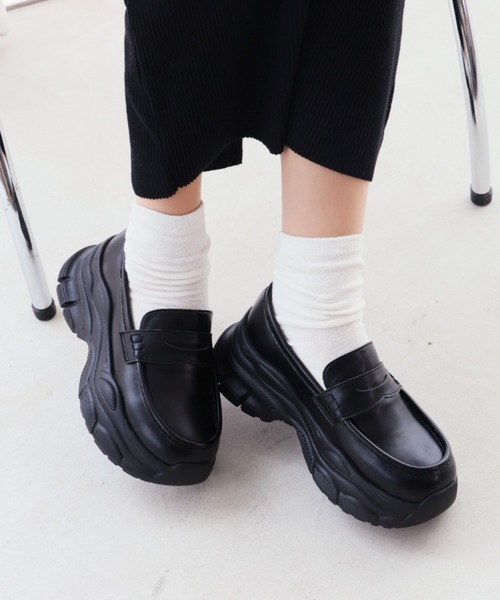 VIVIAN(ヴィヴィアン)の「厚底スニーカーローファー(ローファー・レディース・シルバー/ブラック系その他2/ブラック系その他/ブラウン系その他4・L/LL/S/M)」の15枚目の写真