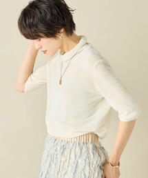 NOLLEY’S | 《手洗い可能》シアーモール5分袖プルオーバーニット(ニット/セーター)