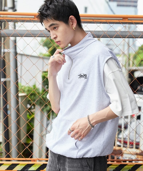 WEGO（ウィゴー）の「WEGO/ノースリハーフジッププルオーバー（スウェット・メンズ・ライトグレー/ブラック・MEDIUM/LARGE）」の12枚目の写真