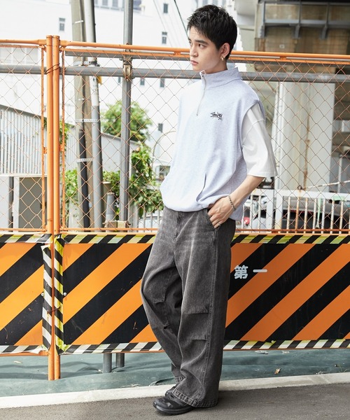 WEGO（ウィゴー）の「WEGO/ノースリハーフジッププルオーバー（スウェット・メンズ・ライトグレー/ブラック・MEDIUM/LARGE）」の14枚目の写真
