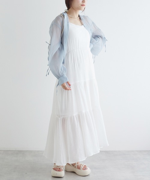 w closet（ダブルクローゼット）の「プリーツ加工キャミワンピース