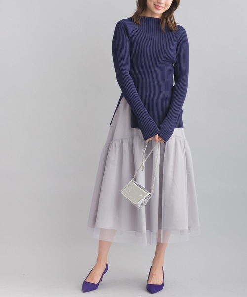 【セール】脇スリットハイネックニット（ニット/セーター）｜PICCIN（ピッチン）