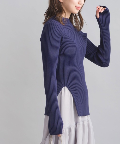 【セール】脇スリットハイネックニット（ニット/セーター）｜PICCIN（ピッチン）