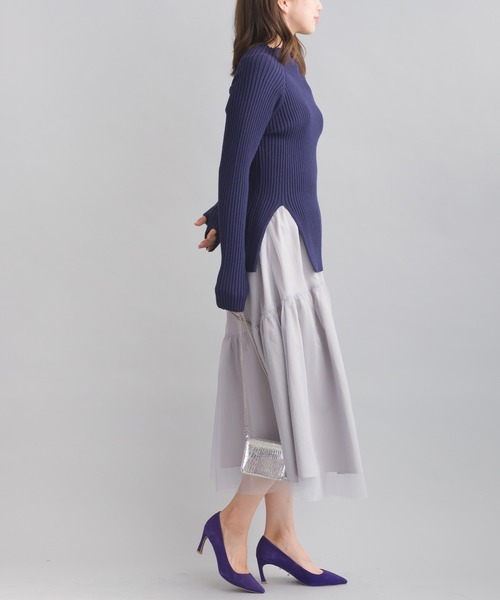 【セール】脇スリットハイネックニット（ニット/セーター）｜PICCIN（ピッチン）