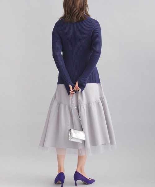 【セール】脇スリットハイネックニット（ニット/セーター）｜PICCIN（ピッチン）