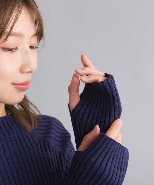 【セール】脇スリットハイネックニット（ニット/セーター）｜PICCIN（ピッチン）