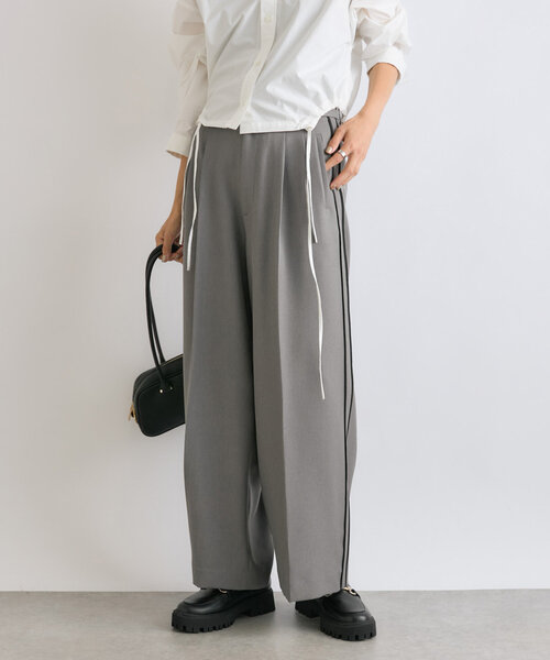RIVE DROITE(リヴドロワ)の「【ハンサムな着こなしに】マニッシュラインパンツ(その他パンツ・レディース・グレー/モカ・38/36)」の2枚目の写真