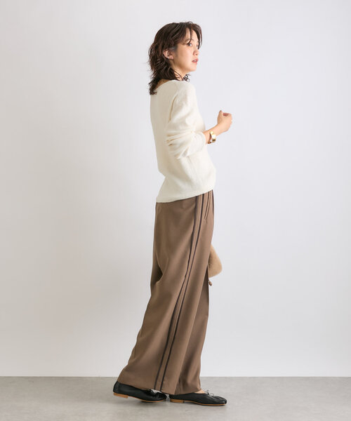 RIVE DROITE(リヴドロワ)の「【ハンサムな着こなしに】マニッシュラインパンツ(その他パンツ・レディース・グレー/モカ・38/36)」の6枚目の写真
