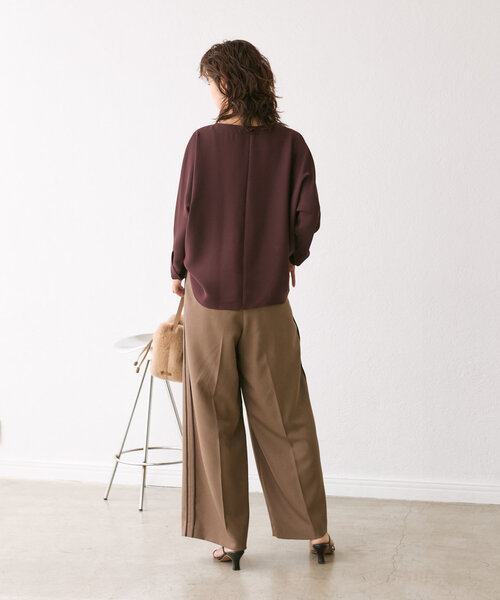 RIVE DROITE(リヴドロワ)の「【ハンサムな着こなしに】マニッシュラインパンツ(その他パンツ・レディース・グレー/モカ・38/36)」の20枚目の写真