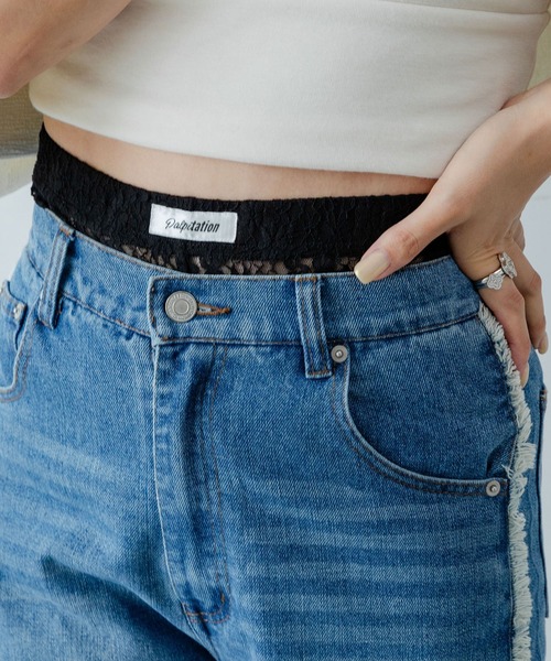 rectangle(レクタングル)の「レースフレアレギンス(その他パンツ・レディース・ブラック/アイボリー・FREE)」の13枚目の写真