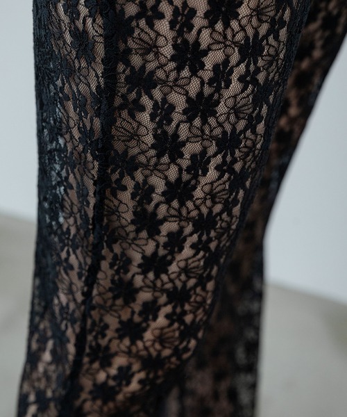 rectangle(レクタングル)の「レースフレアレギンス(その他パンツ・レディース・ブラック/アイボリー・FREE)」の6枚目の写真