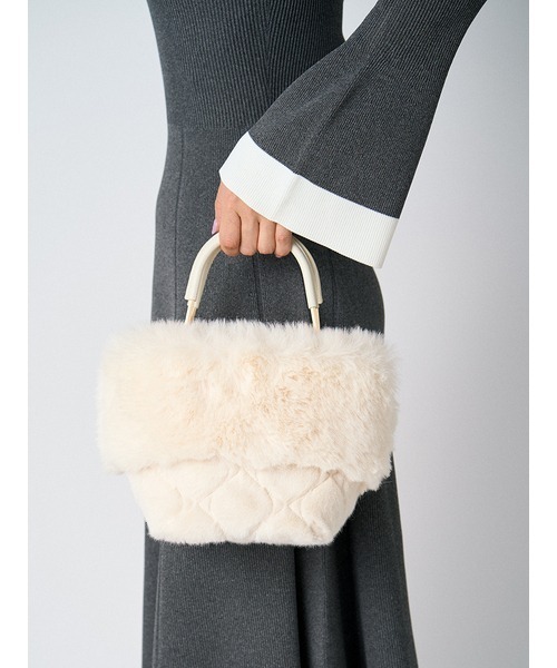 HANAE MORI×CELFORDコラボ】エコファーキルトバッグ