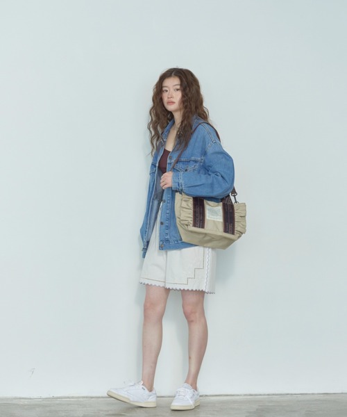 テムズ フリル2WAYショルダーバッグ-M-/NAVYテープ/500mlペット