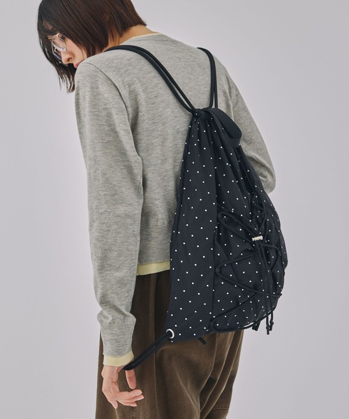 ネイビー ブラック グリーン チェック ドローコード バックパック ナップサック セール】アソートデザイン ドローコード ナップサック（バック