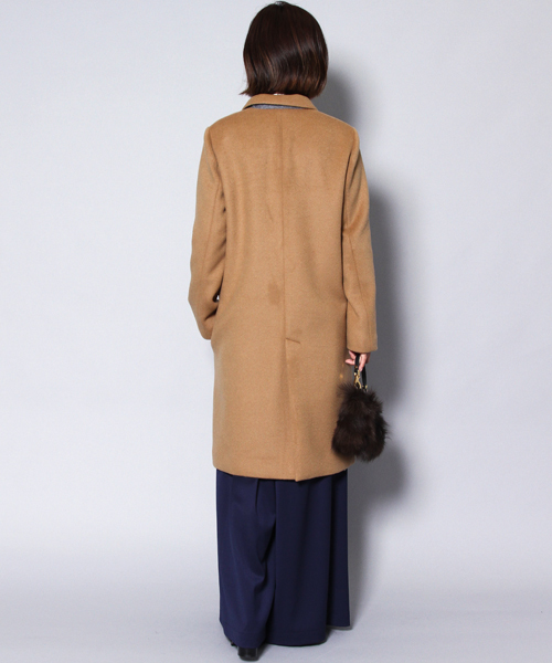 AMERICAN RAG CIE(アメリカンラグシー)の「AMERICAN RAG CIEウールビーバーチェスターコート/214-AGP-L152-CO114(チェスターコート・レディース・ブラック/キャメル・FREE)」の4枚目の写真