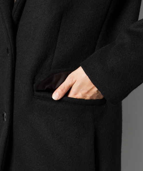 AMERICAN RAG CIE(アメリカンラグシー)の「AMERICAN RAG CIEウールビーバーチェスターコート/214-AGP-L152-CO114(チェスターコート・レディース・ブラック/キャメル・FREE)」の12枚目の写真