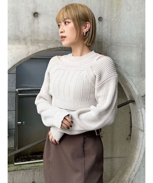 【セール】2wayニットセットプルオーバー（ニット/セーター）｜MURUA（ムルーア）