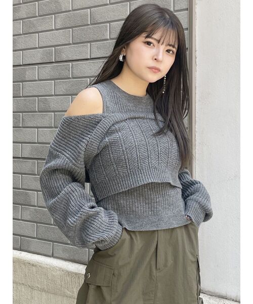 【セール】2wayニットセットプルオーバー（ニット/セーター）｜MURUA（ムルーア）